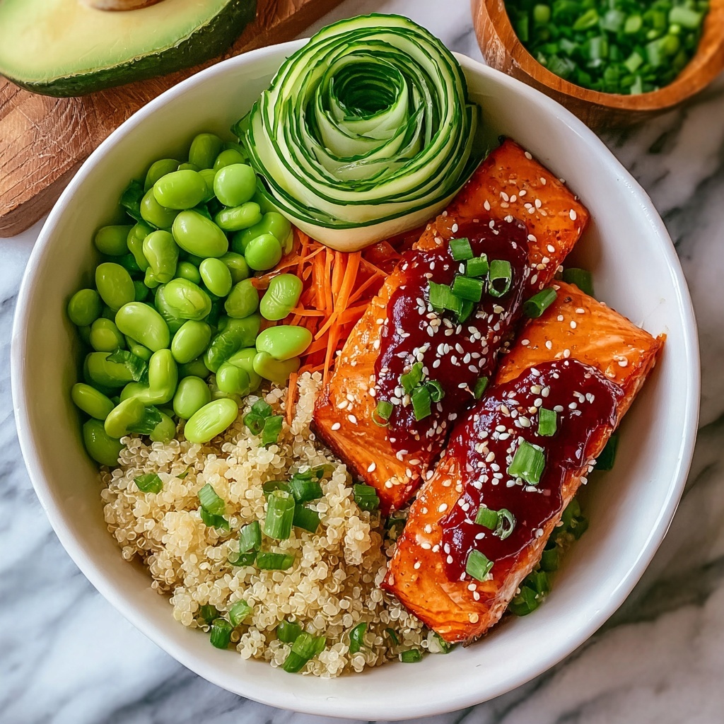 Honey Sriracha Salmon Bowls Recipe - Recipe Image