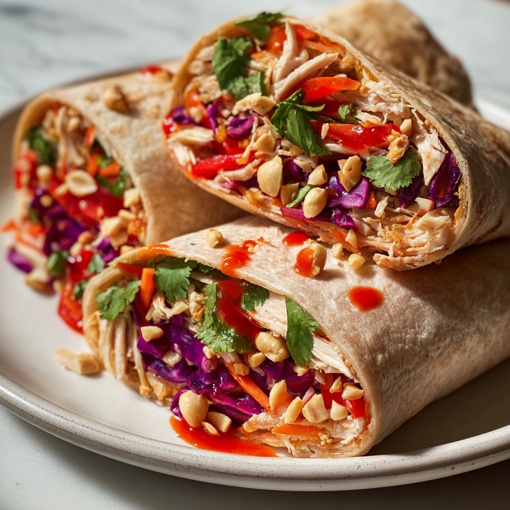 Thai Peanut Chicken Wraps Recipe - Recipe Image