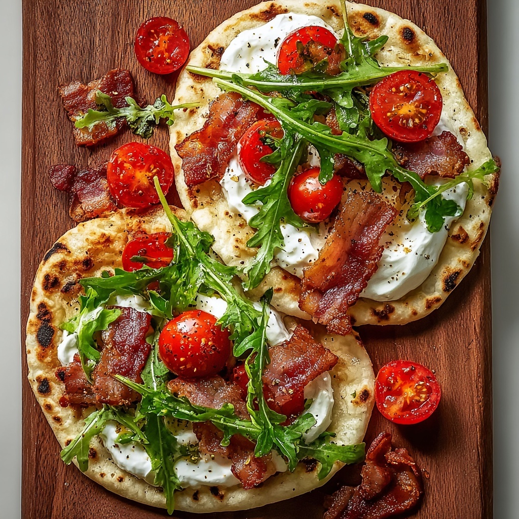 BLT Naan Flatbread Recipe - Recipe Image