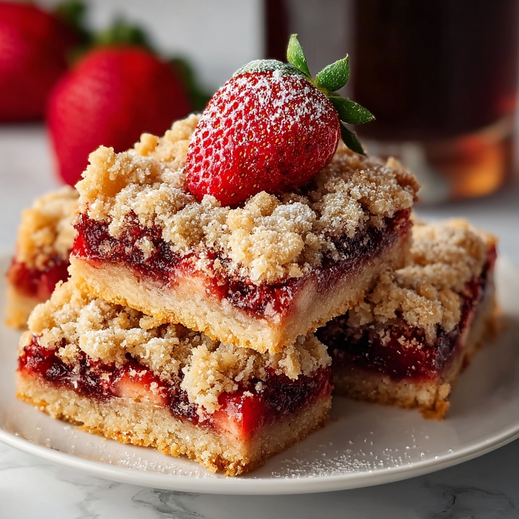 Strawberry Oatmeal Crumble Bars Recipe - Recipe Image