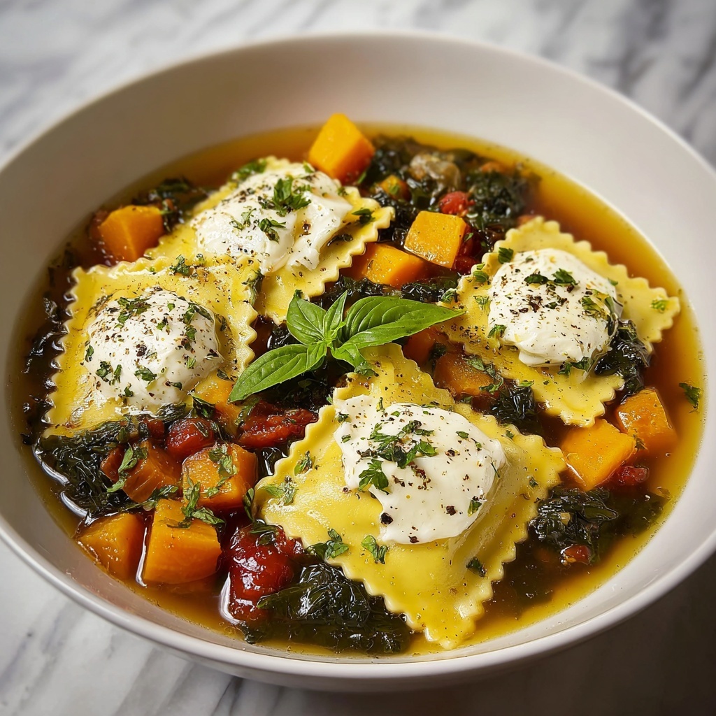 Butternut Squash Lasagna Soup with Kale & Mozzarella Recipe - Recipe Image