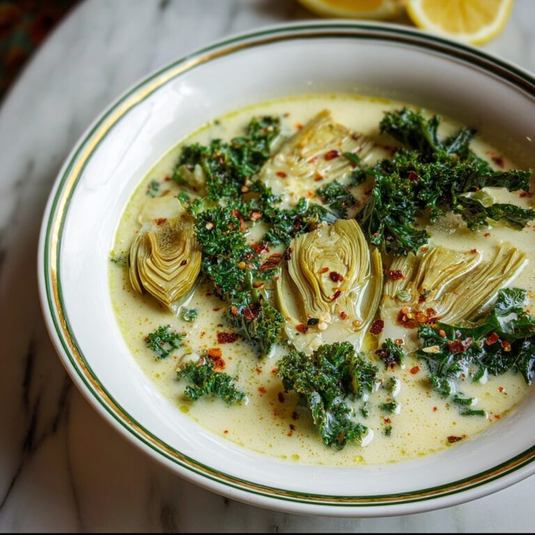 Lemony Tuscan Artichoke Soup Recipe
