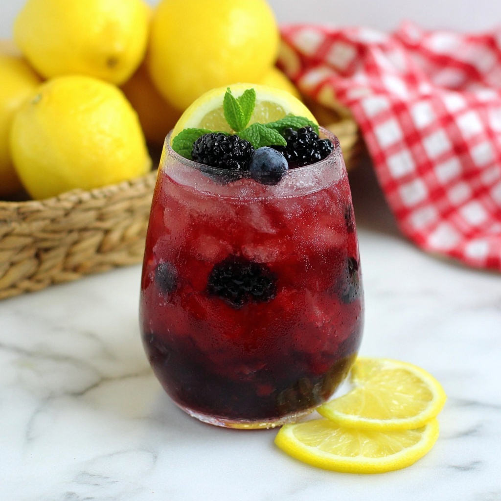 Blackberry Lemon Gin & Tonic Recipe - Recipe Image