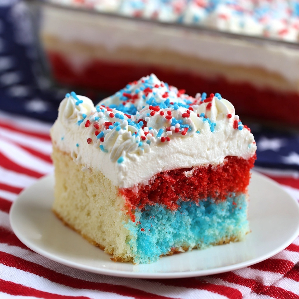 Patriotic Poke Cake Recipe - Recipe Image