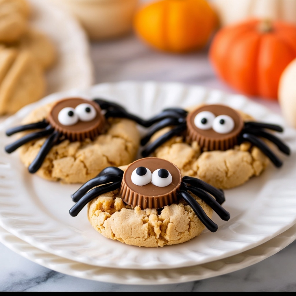 Peanut Butter Spider Cookies Recipe - Recipe Image