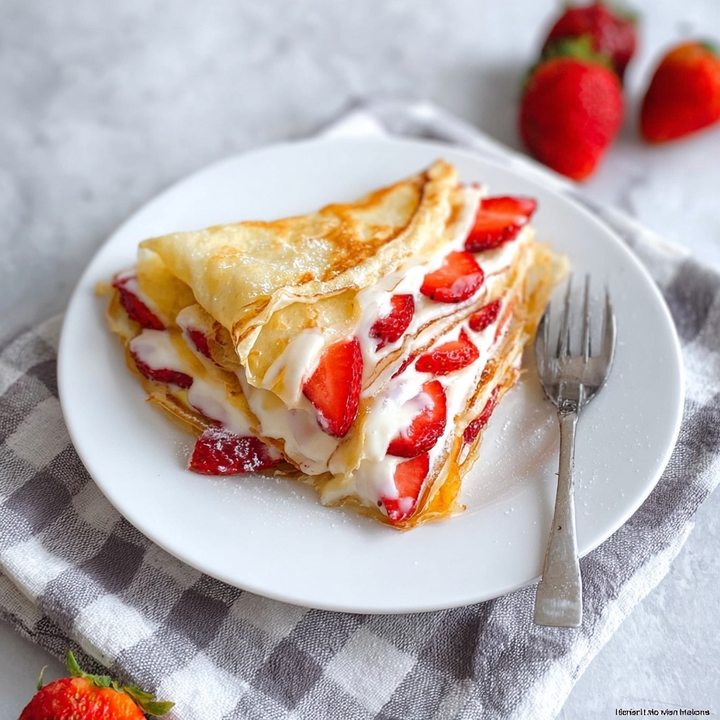 Strawberry Cheesecake Crepes Recipe - Recipe Image