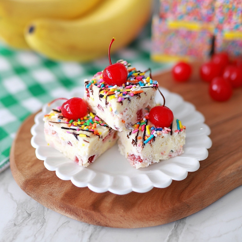 Banana Split Fudge Recipe - Recipe Image