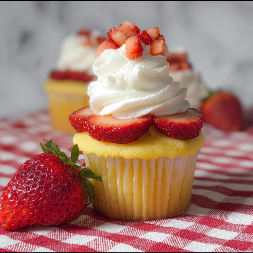 Strawberry Shortcake Cupcakes Recipe - Recipe Image