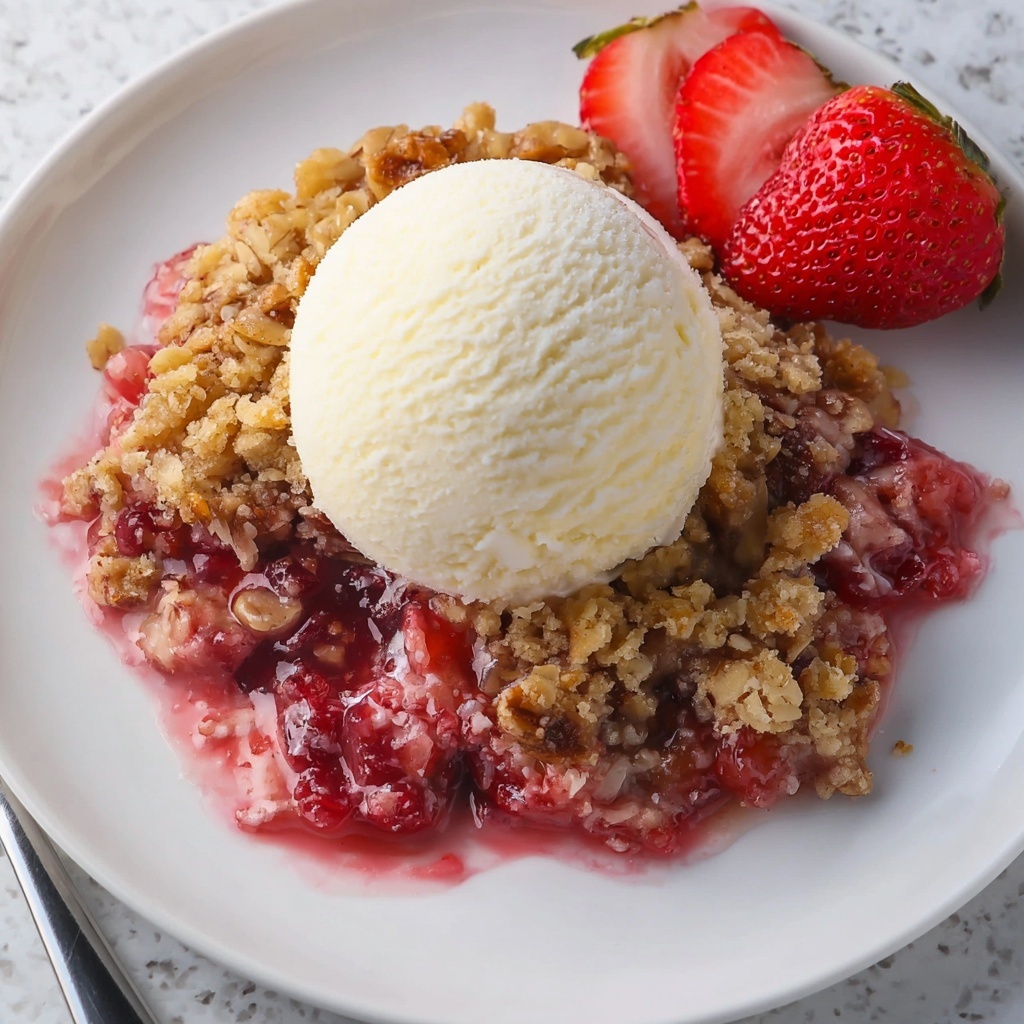 Strawberry Rhubarb Crisp Recipe - Recipe Image