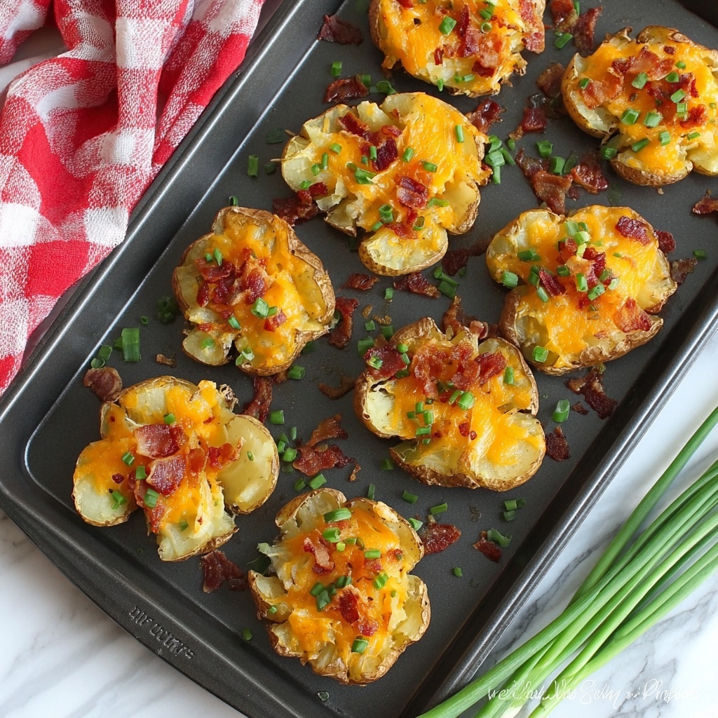 Bacon Cheddar Smashed Potatoes Recipe - Recipe Image