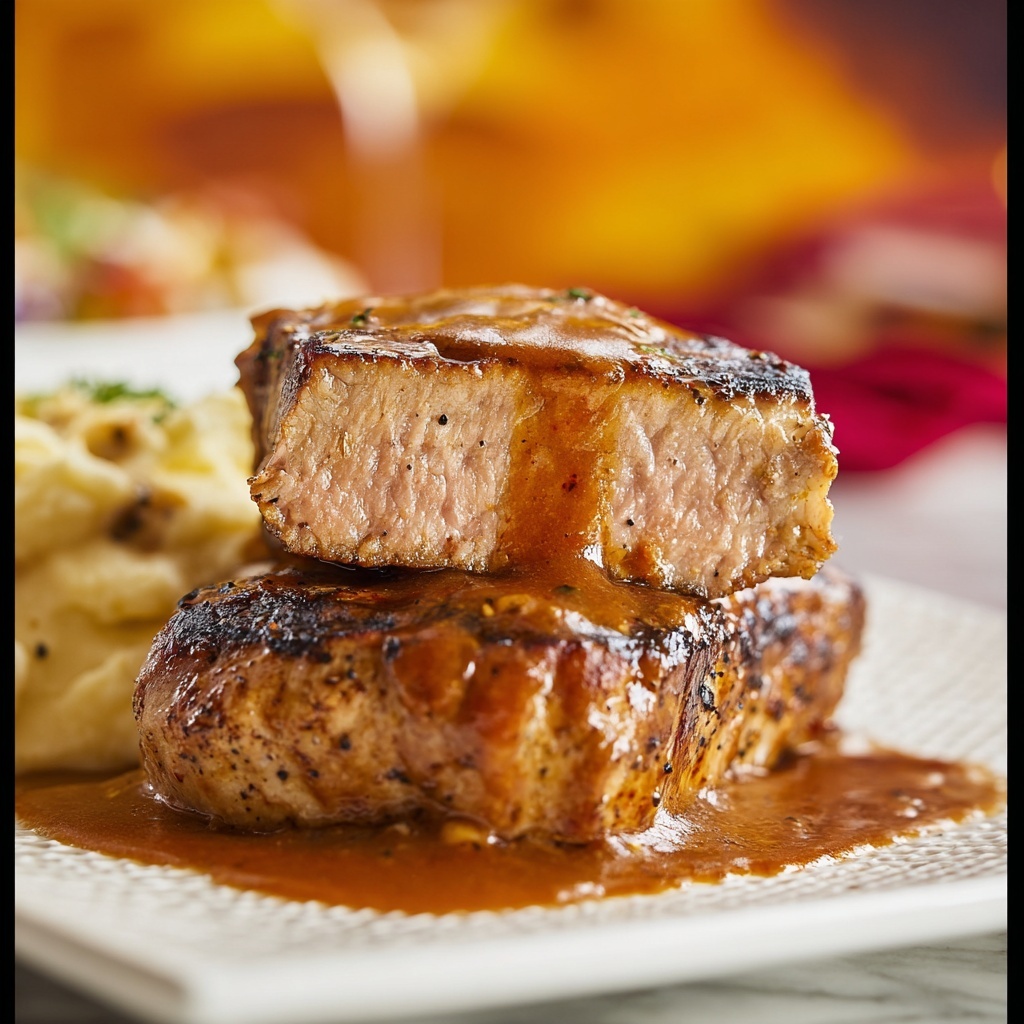 Honey Garlic Glazed Pork Chops Recipe - Recipe Image