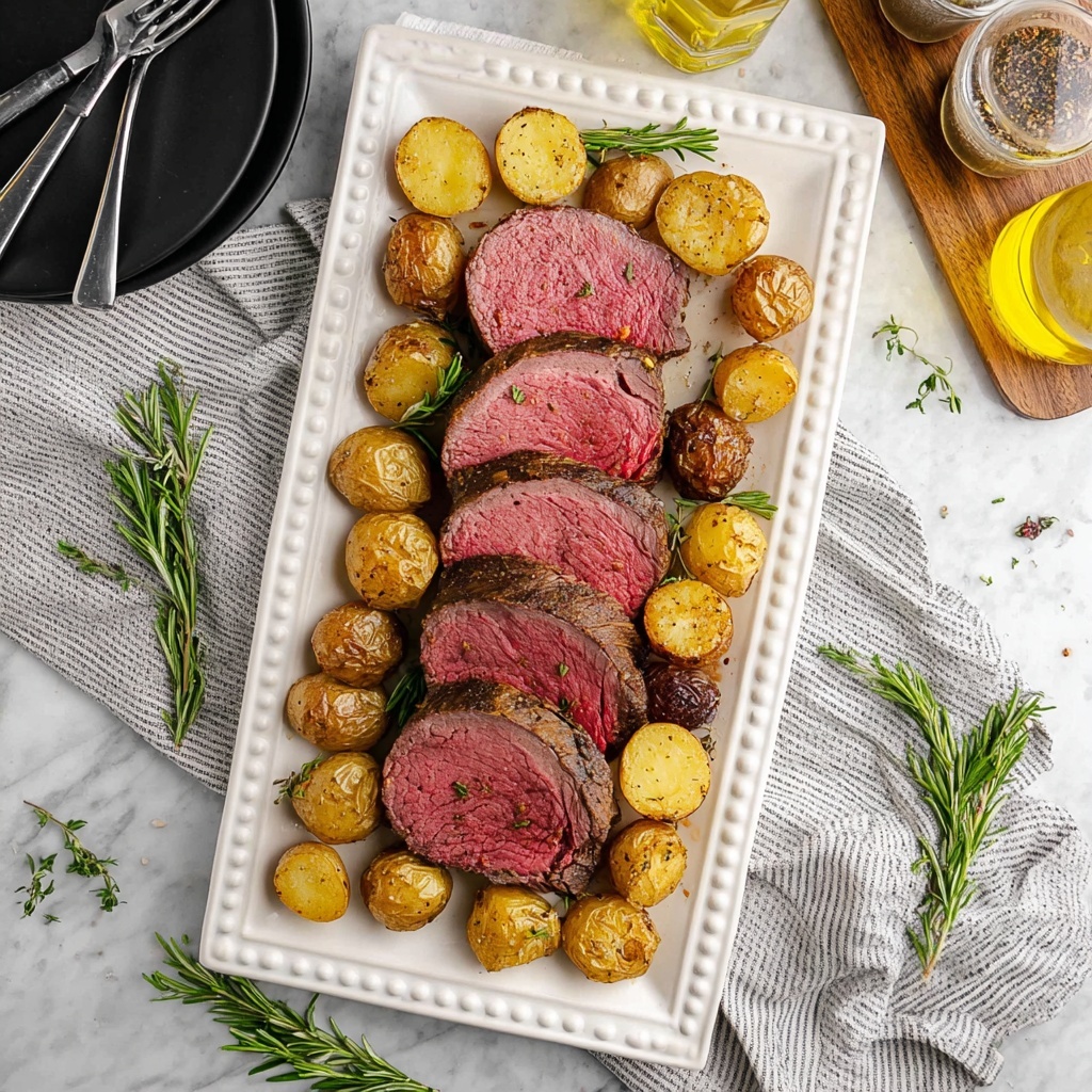 Herb-Crusted Roast Beef Tenderloin with Garlic and Thyme Recipe - Recipe Image
