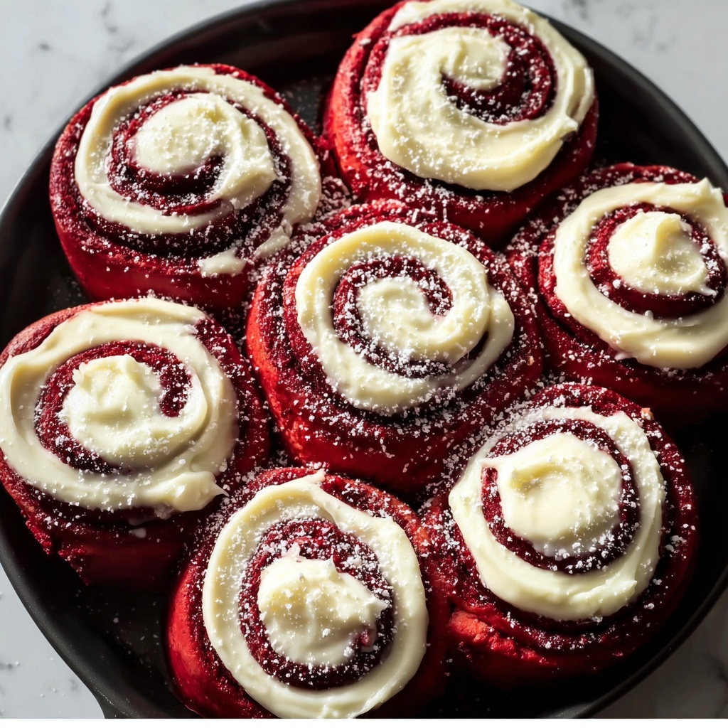 Indulgent Heavenly Red Velvet Cinnamon Rolls Recipe - Recipe Image