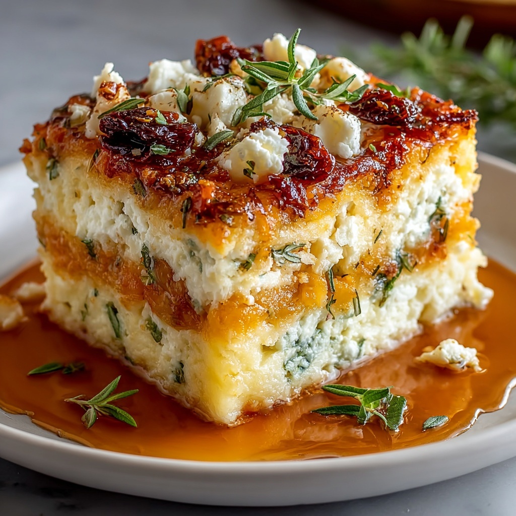 Layered Sweet Potato Lasagna with Cranberry-Honey Glaze Recipe - Recipe Image