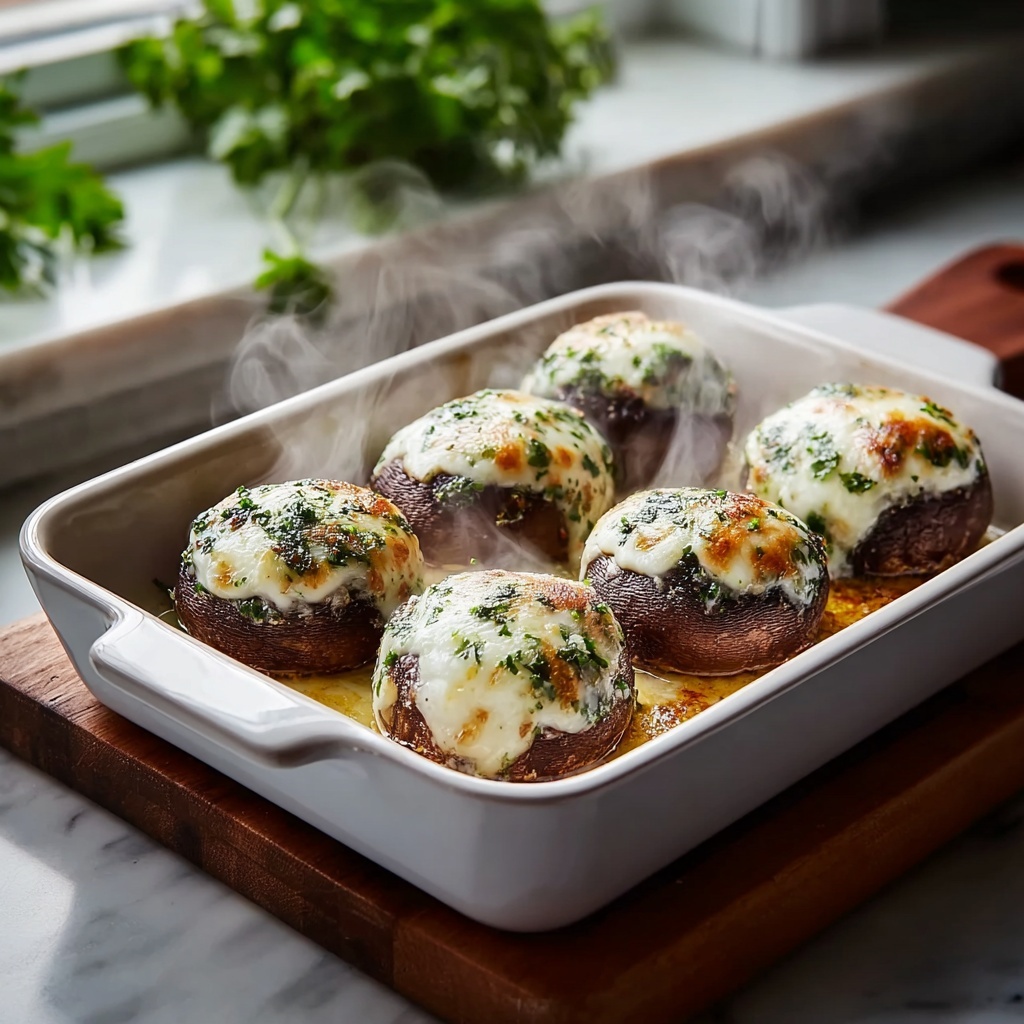 Restaurant-Style Stuffed Mushrooms with Clam and Cheese Filling Recipe - Recipe Image