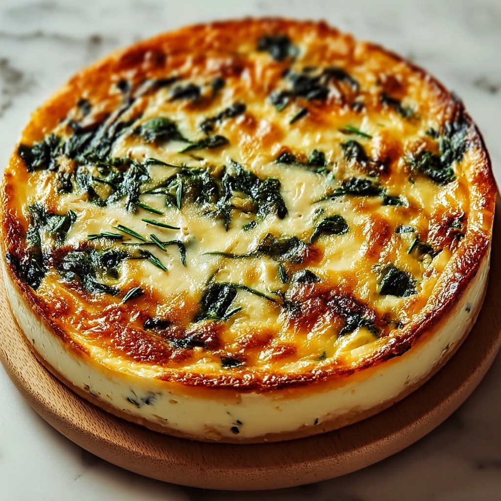 Irresistible Cottage Cheese and Spinach Quiche Recipe - Recipe Image