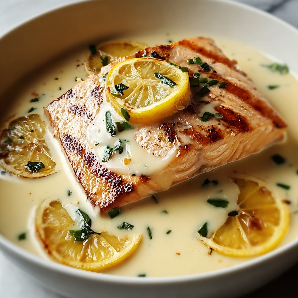 Irresistible Creamy Lemon Salmon Piccata Recipe - Recipe Image
