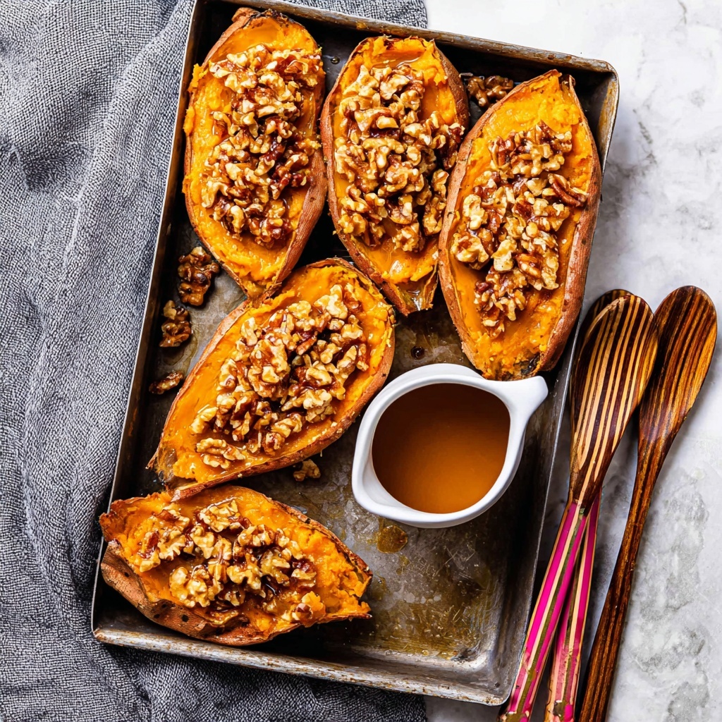 Maple Walnut Twice Baked Sweet Potato Skins Recipe - Recipe Image