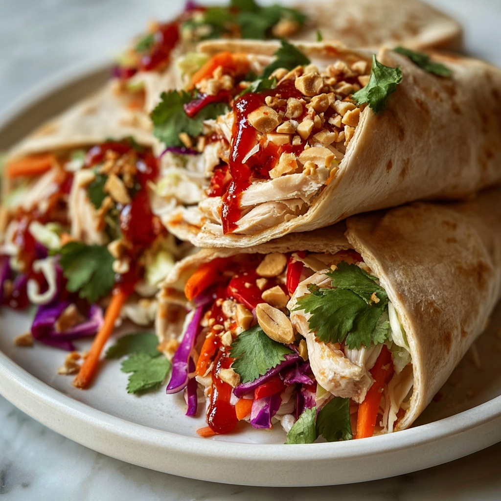 Thai Peanut Chicken Wraps Recipe - Recipe Image
