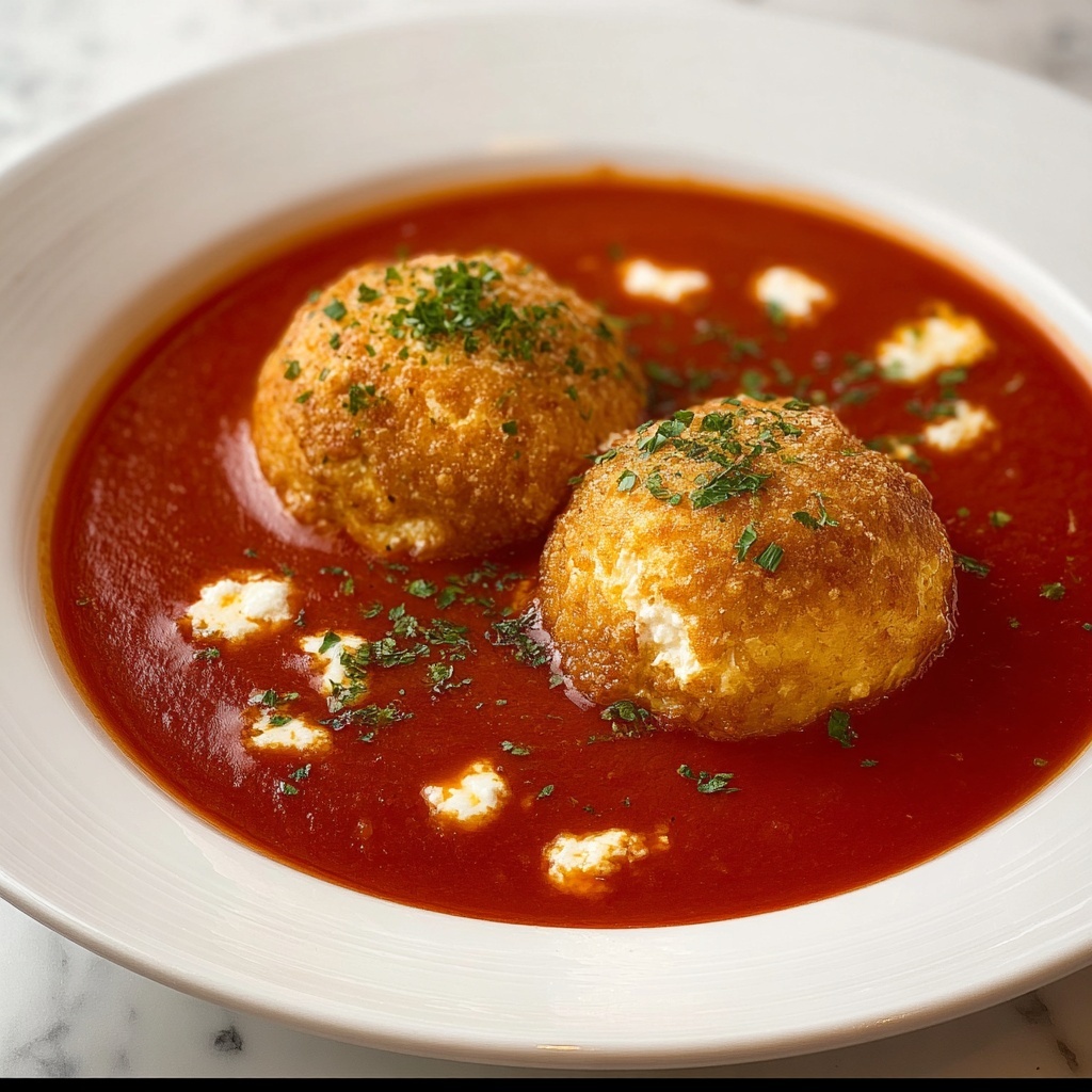 Hearty Tomato Soup with Cheddar Bay Dumplings Recipe - Recipe Image