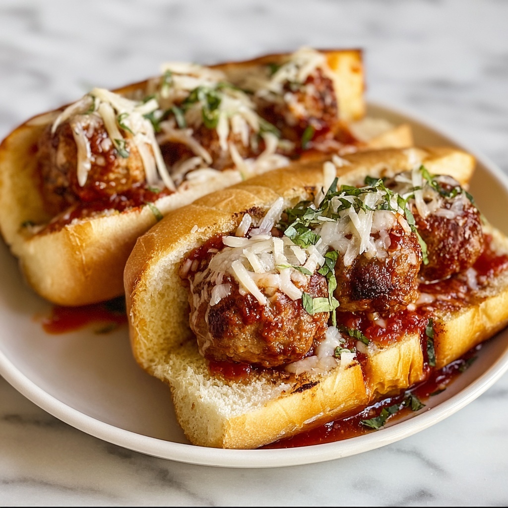 Savory Italian-Style Baked Meatball Subs Recipe - Recipe Image