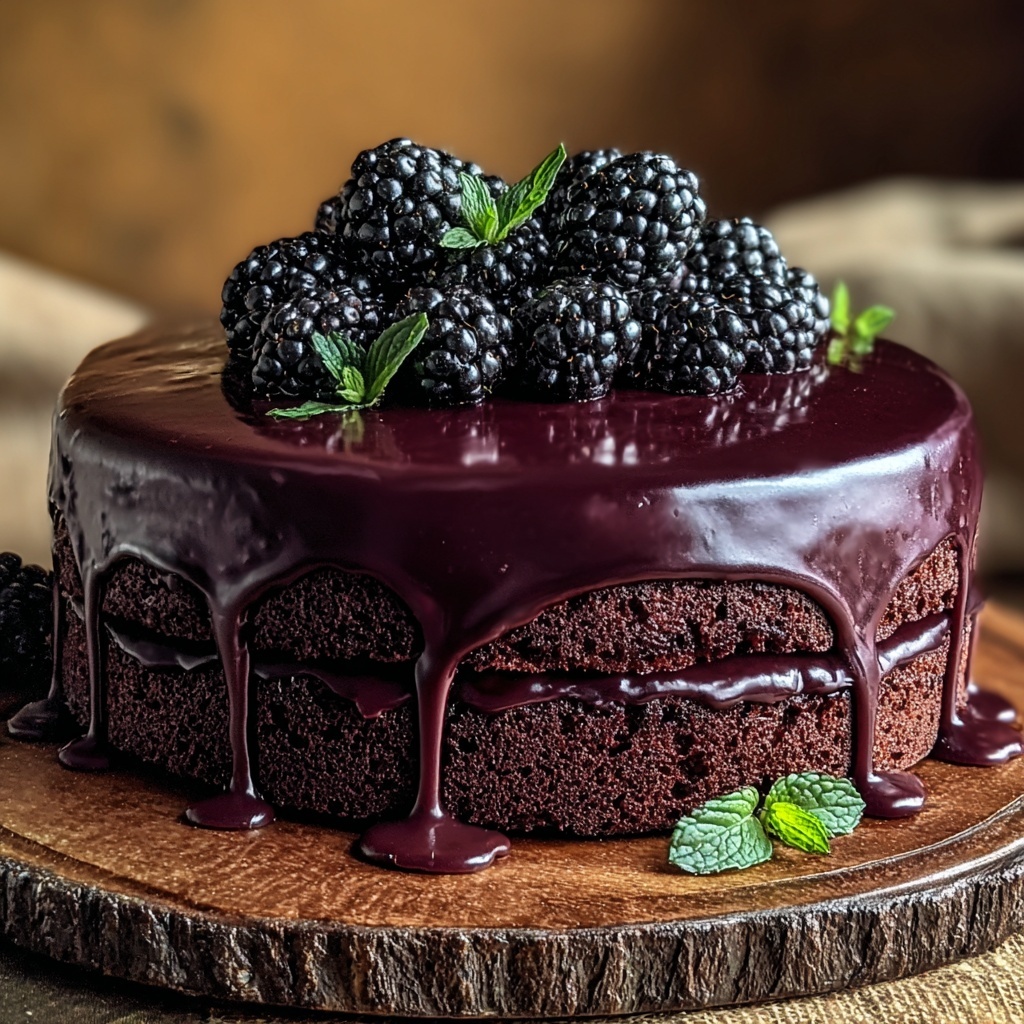Blackberry Velvet Gothic Cake Recipe - Recipe Image