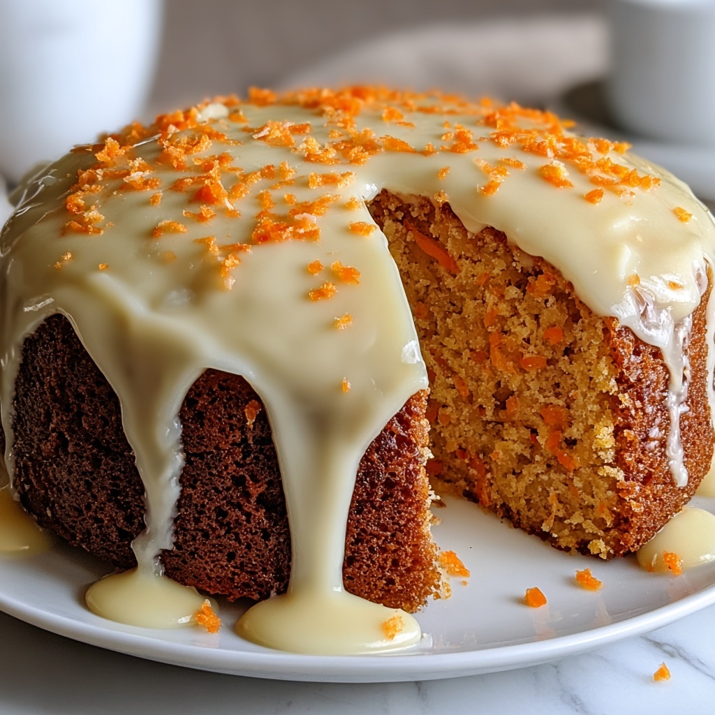 Carrot Pound Cake with Vanilla Glaze Recipe - Recipe Image