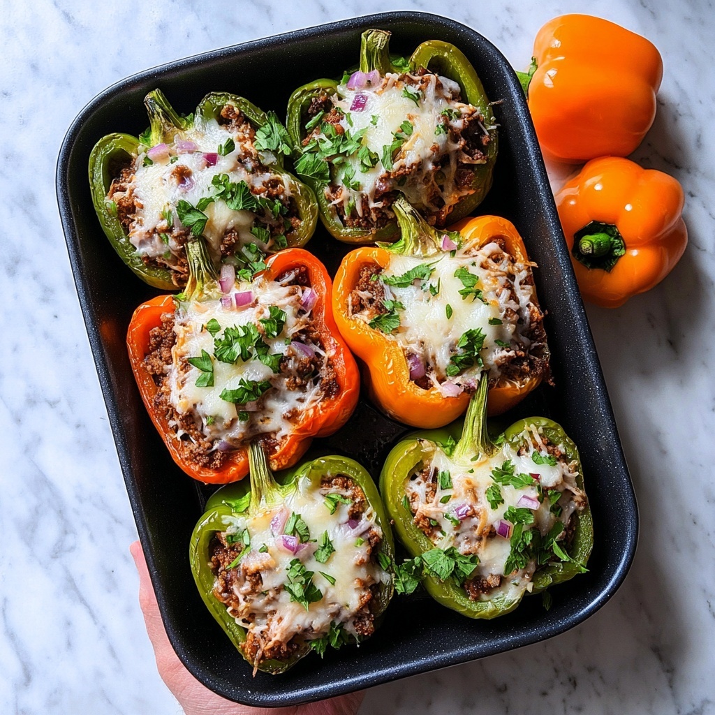 Philly Cheesesteak Stuffed Peppers Recipe - Recipe Image
