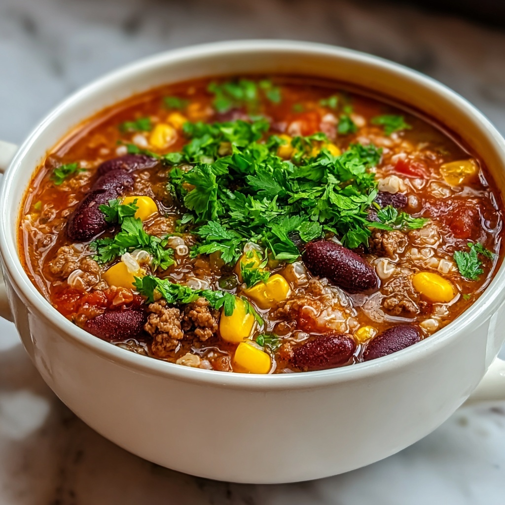 Mexican Beef and Rice Soup Recipe - Recipe Image