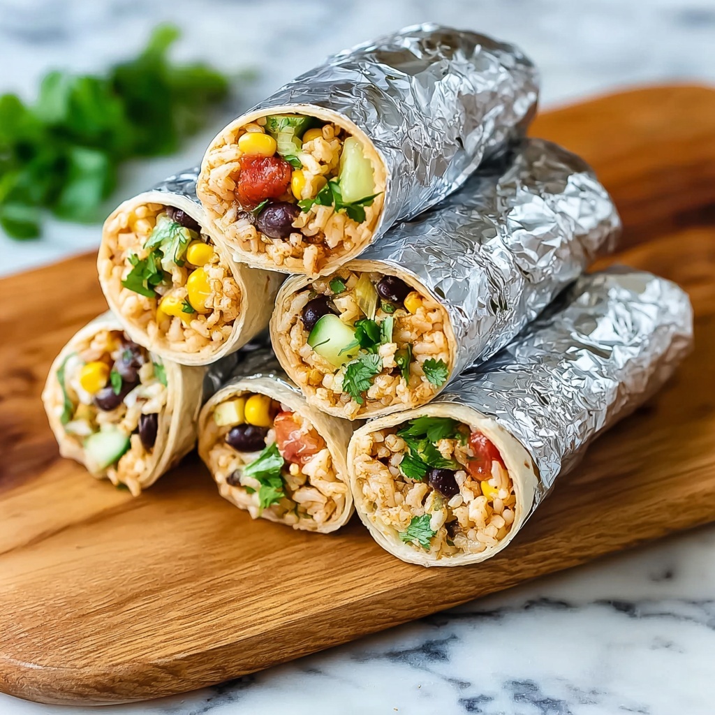 Vegan Bean and Rice Burritos with Guacamole and Salsa Recipe - Recipe Image