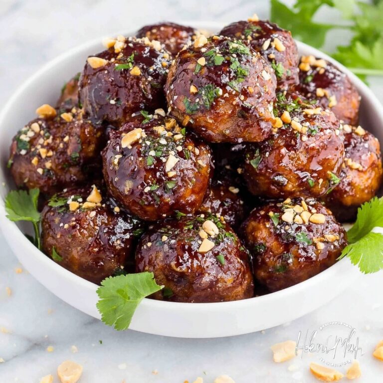 Sticky Thai Chicken Meatballs Recipe