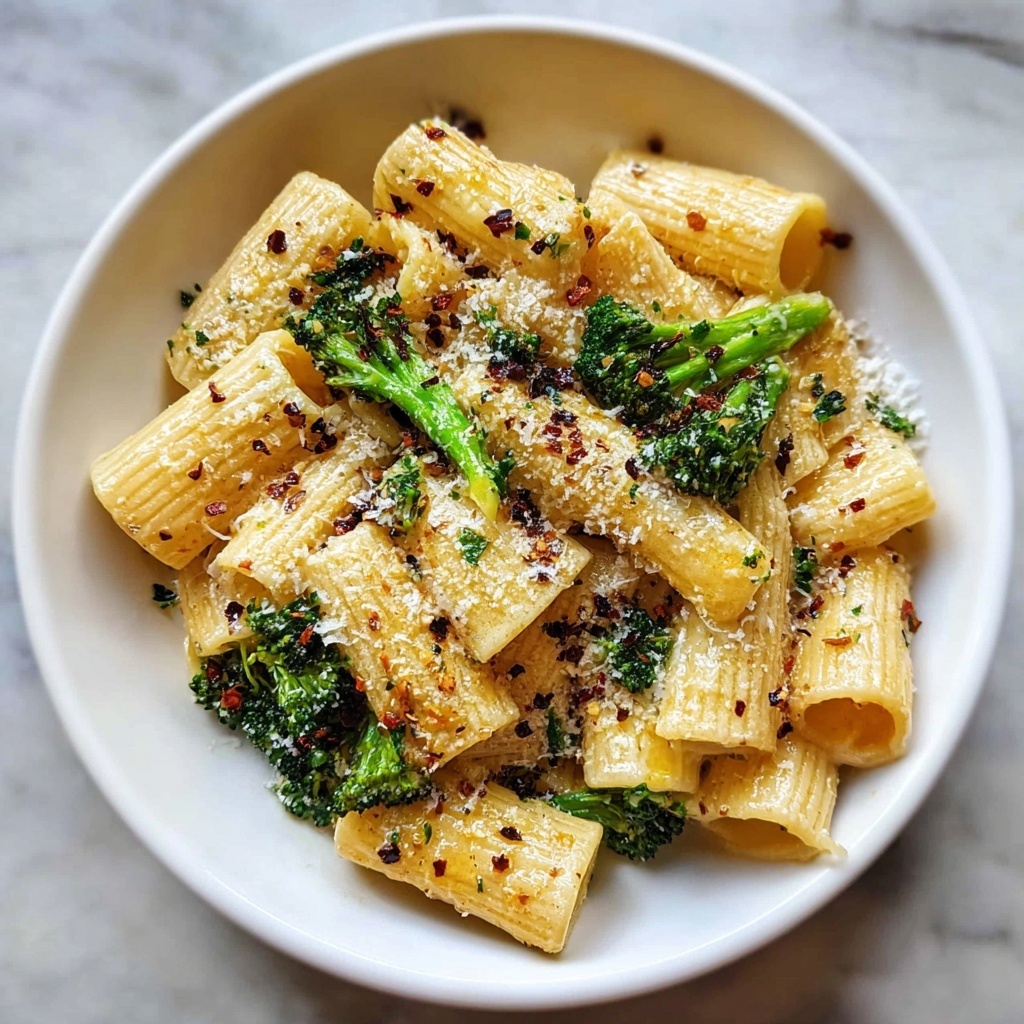 Skillet Ricotta Pasta with Roasted Broccoli Recipe - Recipe Image