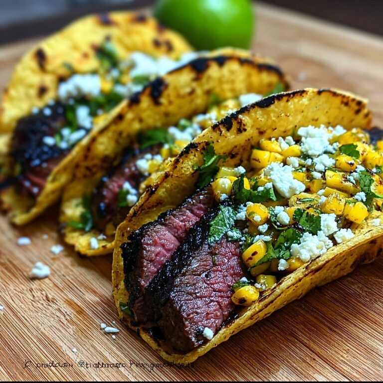 Grilled Elote Steak Tacos Recipe
