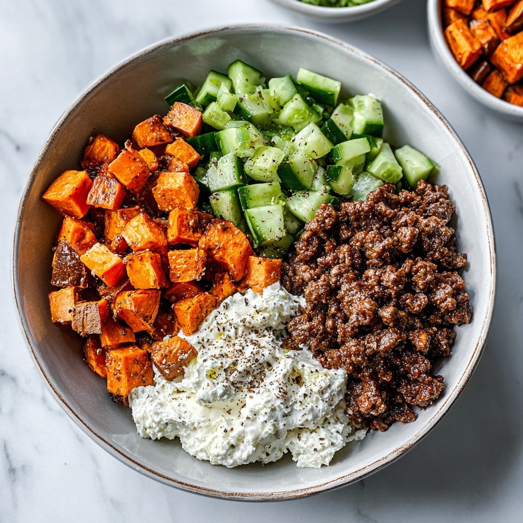 Hot Honey Sweet Potato Beef Bowl Recipe - Recipe Image