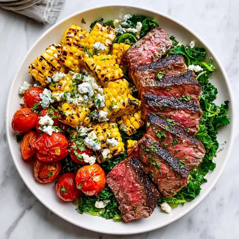 Balsamic Steak Gorgonzola Salad with Grilled Corn Recipe
