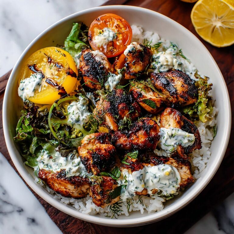 Greek Chicken Bowls with Tahini Feta Sauce Recipe