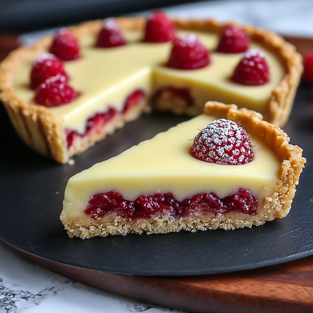 White Chocolate Raspberry Tart Recipe - Recipe Image