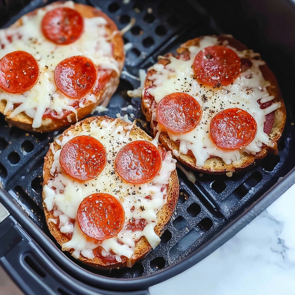 Air Fryer Bagel Pizzas Recipe - Recipe Image