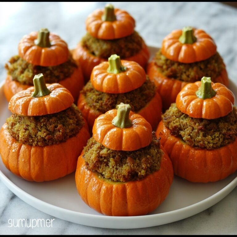 Stuffed Mini Pumpkins with Quinoa and Herb Filling Recipe