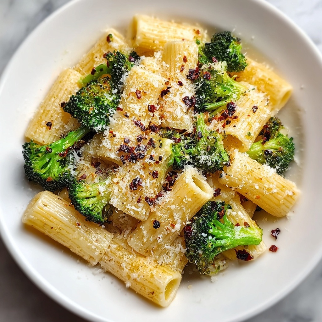 Skillet Ricotta Pasta with Roasted Broccoli Recipe - Recipe Image
