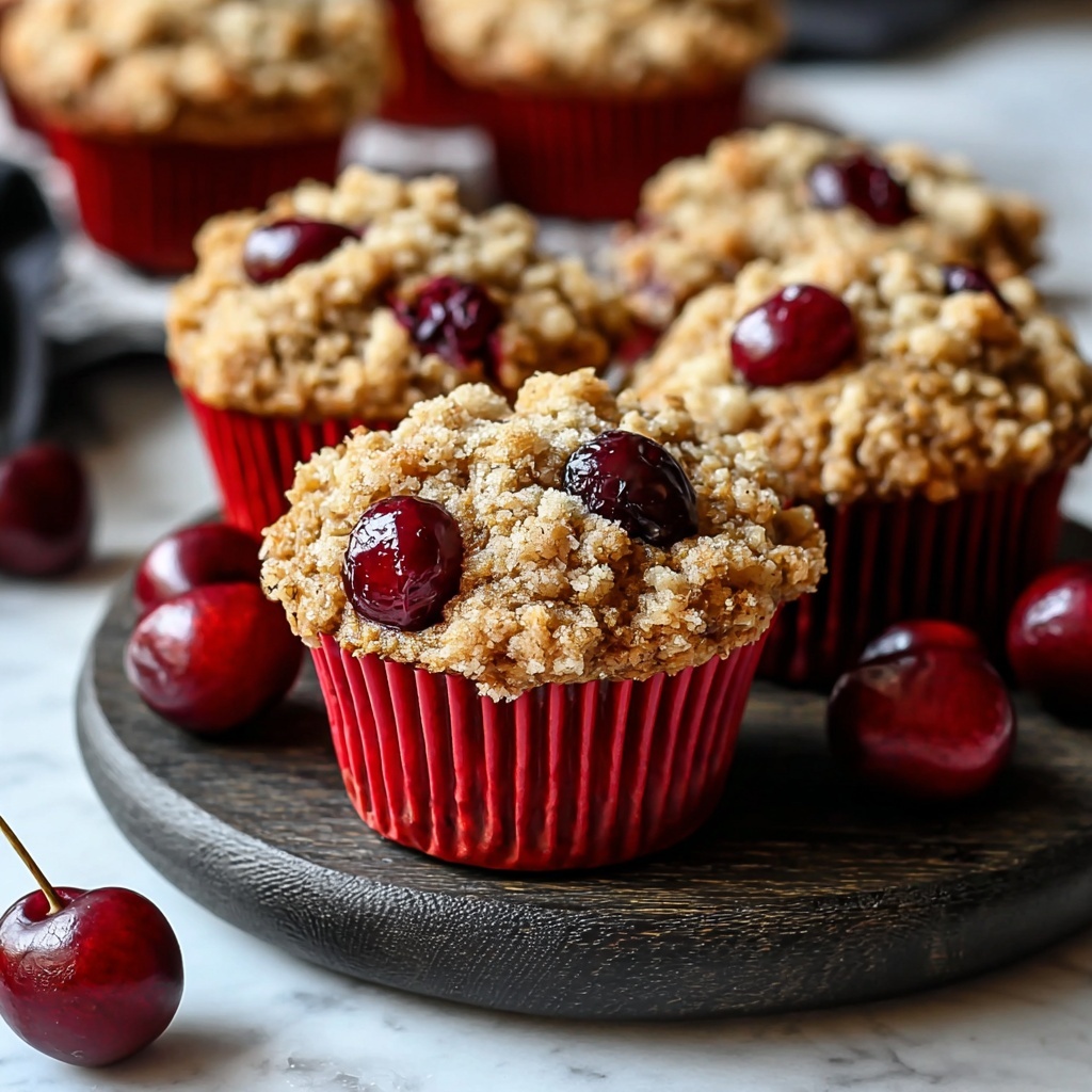 Cherry Cobbler Muffins Recipe - Recipe Image