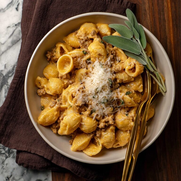 Creamy Pumpkin Pasta Sauce with Sausage & Sage Recipe