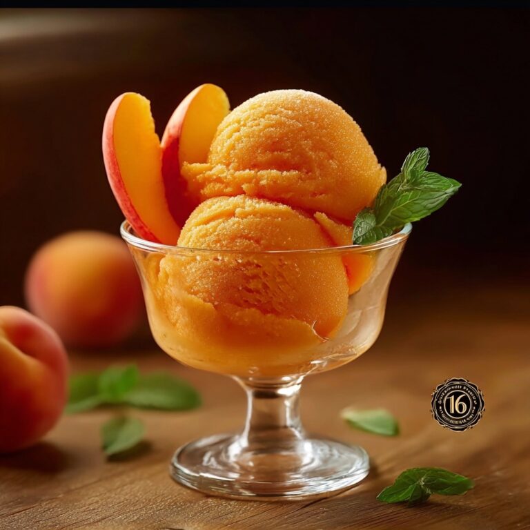 Refreshing Homemade Peach Sorbet Recipe
