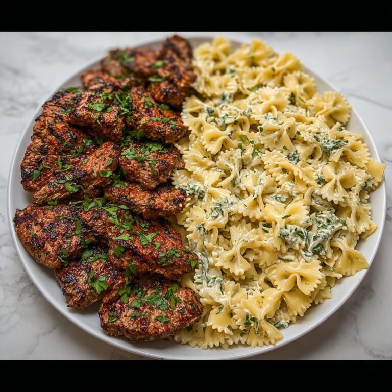 Cheesy Bowtie Pasta with Garlic Parmesan Chicken Recipe
